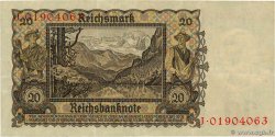 20 Reichsmark DEUTSCHLAND  1939 P.185 fVZ