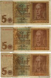 5 Reichsmark Lot DEUTSCHLAND  1942 P.186