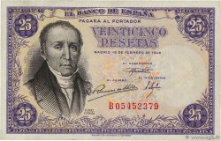 25 Pesetas ESPAGNE  1946 P.130a pr.SUP