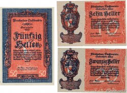10, 20 et 50 Heller Lot LIECHTENSTEIN  1920 P.01, P.02 et P.03