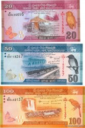 20, 50 et 100 Rupees Lot SRI LANKA  2021 P.123, P124 et P.125 UNC