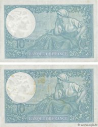 10 Francs MINERVE modifié Lot FRANCE  1940 F.07.23 VF+