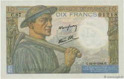 10 Francs MINEUR FRANCE  1944 F.08.12 UNC-