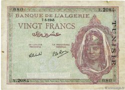 20 Francs TUNISIA  1945 P.18