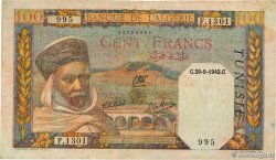 100 Francs TUNISIE  1942 P.13b pr.TB