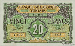 20 Francs TUNISIA  1948 P.22