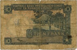 10 Francs CONGO BELGE  1952 P.22 B