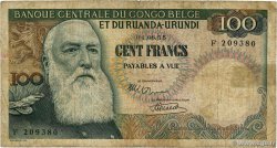 100 Francs CONGO BELGA  1955 P.33a