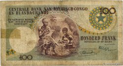 100 Francs CONGO BELGA  1955 P.33a q.MB