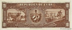 10 Pesos CUBA  1958 P.088c VF+