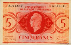 5 Francs FRENCH EQUATORIAL AFRICA  1944 P.15e AU+