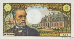 5 Francs PASTEUR FRANKREICH  1967 F.61.05 VZ+