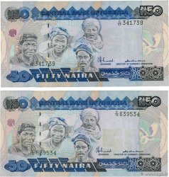 50 Naira Lot NIGERIA  1991 P.27a SPL