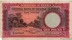 1 Pound NIGERIA  1958 P.04a q.BB