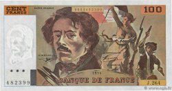100 Francs DELACROIX 442-1 & 442-2 FRANKREICH  1994 F.69TER.01b