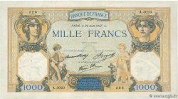 1000 Francs CÉRÈS ET MERCURE type modifié FRANCE  1937 F.38.03