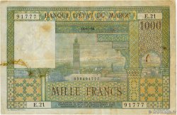 1000 Francs MAROC  1956 P.47