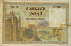 1000 Francs MAROC  1956 P.47 TB