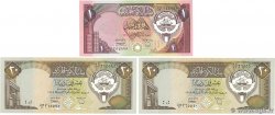 1 et 20 Dinars Lot KUWAIT  1986 P.13d et P.16b AU+