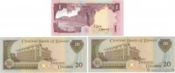 1 et 20 Dinars Lot KOWEIT  1986 P.13d et P.16b fST+