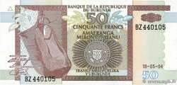 50 Francs BURUNDI  1994 P.36a UNC