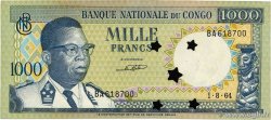 1000 Francs Annulé RÉPUBLIQUE DÉMOCRATIQUE DU CONGO  1964 P.008a pr.NEUF