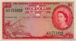 1 Dollar EAST CARIBBEAN STATES  1958 P.07c MBC+