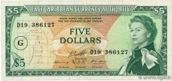 5 Dollars EAST CARIBBEAN STATES  1965 P.14k