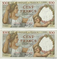 100 Francs SULLY Consécutifs FRANCE  1941 F.26.49 pr.SUP