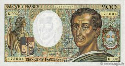 200 Francs MONTESQUIEU FRANCE  1981 F.70.01 SPL