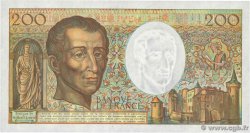 200 Francs MONTESQUIEU FRANKREICH  1990 F.70.10b fST