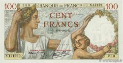 100 Francs SULLY FRANCIA  1940 F.26.32 q.FDC