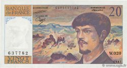 20 Francs DEBUSSY FRANKREICH  1987 F.66.08W20