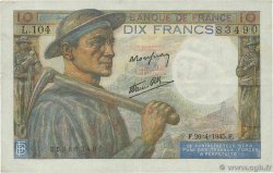 10 Francs MINEUR FRANKREICH  1945 F.08.14