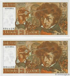 10 Francs BERLIOZ Consécutifs FRANCE  1976 F.63.20