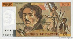 100 Francs DELACROIX modifié FRANCE  1982 F.69.06