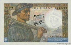 10 Francs MINEUR FRANKREICH  1947 F.08.17 fST