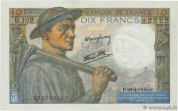 10 Francs MINEUR FRANKREICH  1945 F.08.14