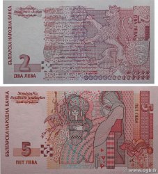 2 et 5 Leva Lot BULGARIA  1999 P.115b et P.116a UNC