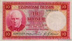 10 Kronur ICELAND  1948 P.33a F+