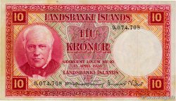 10 Kronur ISLAND  1948 P.33a