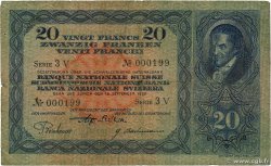 20 Francs Petit numéro SUISSE  1930 P.39b q.MB