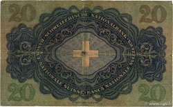 20 Francs Petit numéro SUISSE  1930 P.39b fS