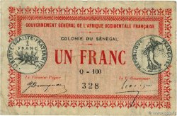 1 Franc SENEGAL  1917 P.02c MB