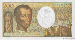 200 Francs MONTESQUIEU alphabet 101 FRANKREICH  1992 f.70BIS.01 fST