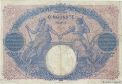 50 Francs BLEU ET ROSE FRANCIA  1915 F.14.28 MB