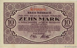 10 Mark ALLEMAGNE Mosbach 1918  SUP