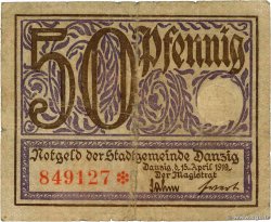 50 Pfennig DANTZIG  1919 P.11 q.MB