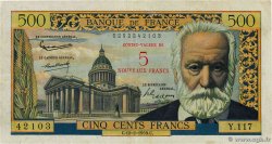 5 NF sur 500 Francs Victor HUGO FRANCE  1959 F.52.02 F+