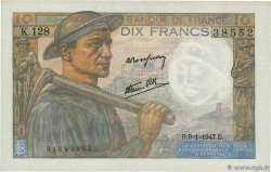 10 Francs MINEUR FRANCIA  1947 F.08.17 EBC